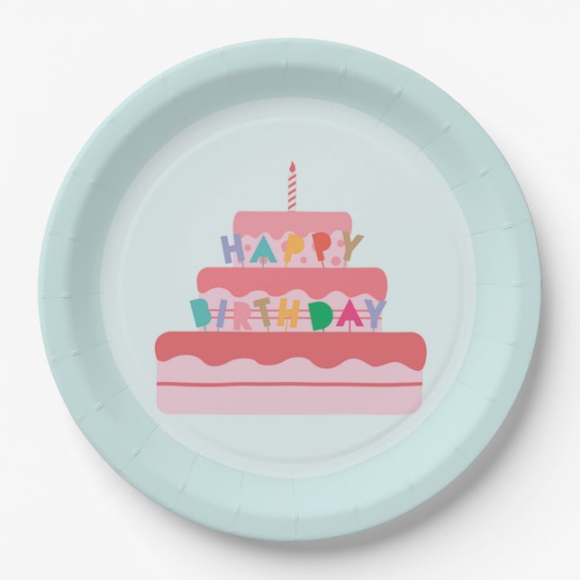 Assiettes En Carton Joyeux anniversaire (Devant)