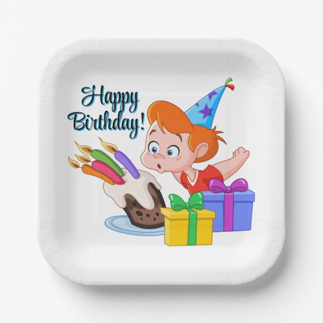 Assiettes En Carton Joyeux anniversaire (Recto)