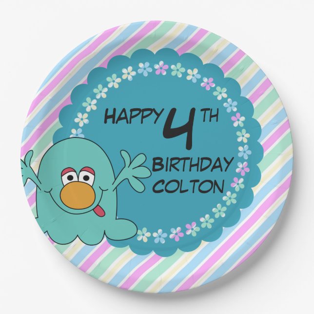 Assiettes En Carton Joyeux anniversaire (Devant)