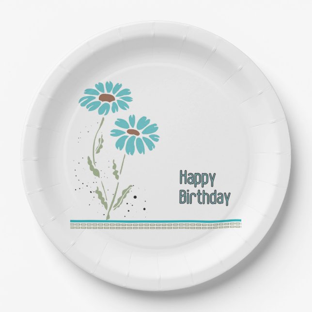 Assiettes En Carton Joyeux anniversaire (Devant)