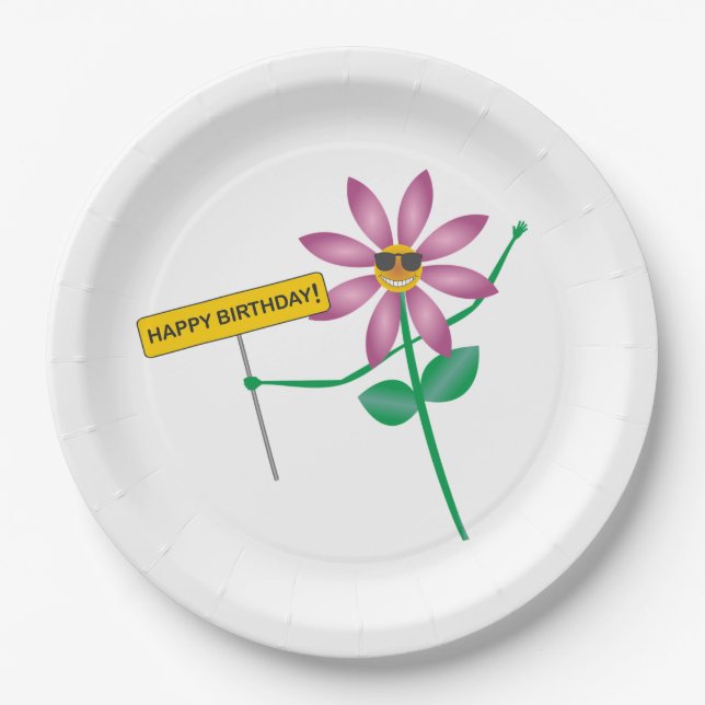 Assiettes En Carton Joyeux anniversaire (Devant)