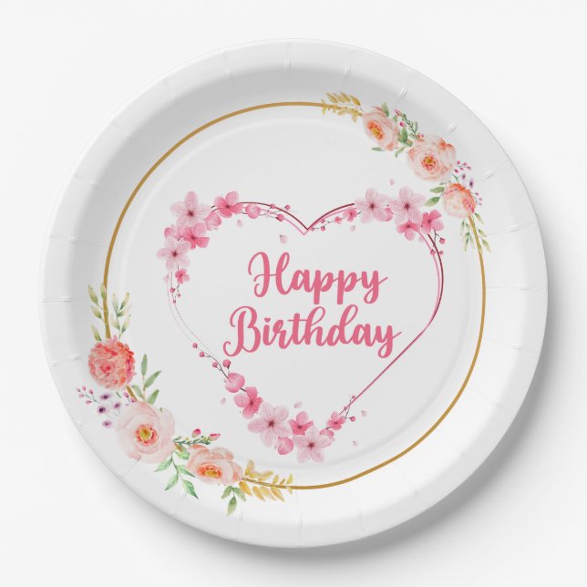 Assiettes En Carton Joyeux anniversaire (Devant)