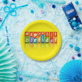 Assiettes En Carton Joyeux anniversaire