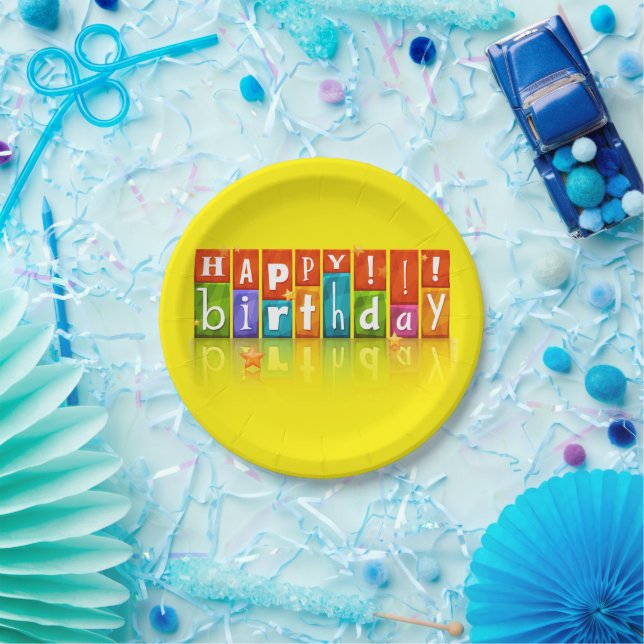 Assiettes En Carton Joyeux anniversaire (Fête)