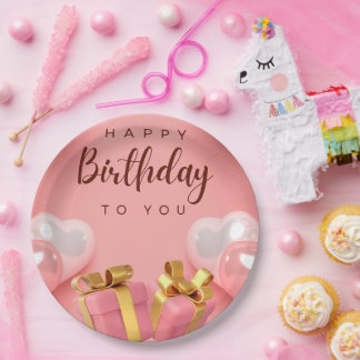 Assiettes En Carton Joyeux anniversaire