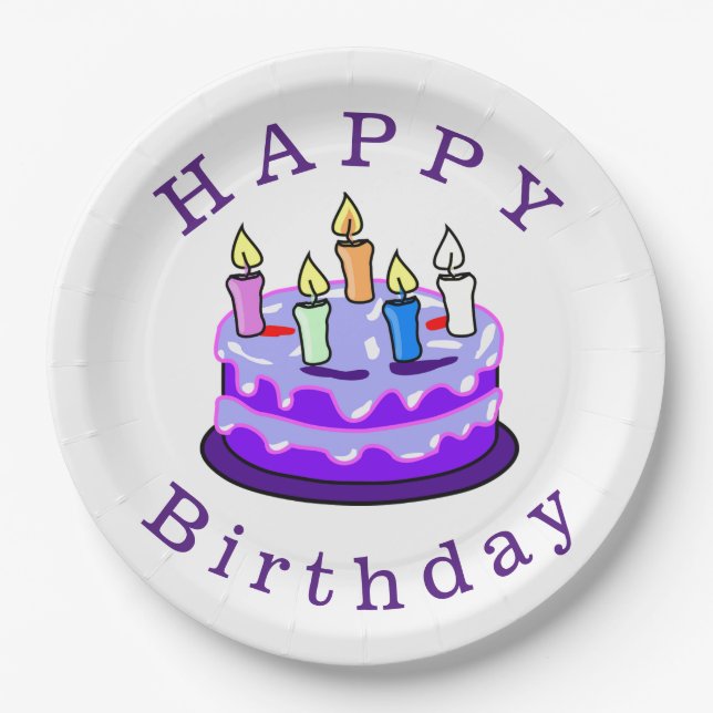 Assiettes En Carton Joyeux anniversaire (Devant)