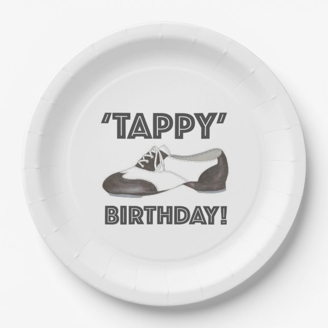 Assiettes En Carton Joyeux anniversaire Anniversaire Tap Dance Tapdanc (Devant)