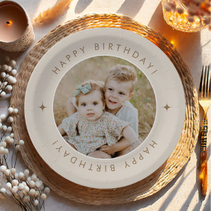 Assiettes En Carton Joyeux Anniversaire Avec Photo