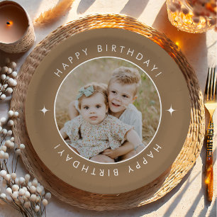 Assiettes En Carton Joyeux Anniversaire Avec Photo