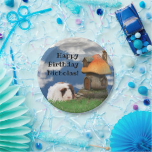 Assiettes En Carton Joyeux anniversaire de l'enfant Guinéen Cochon de