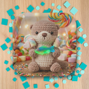 Assiettes En Carton Joyeux Anniversaire Garçon Thème Gentil Loutre et 