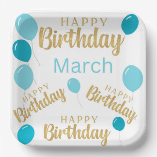 Assiettes En Carton Joyeux anniversaire Mars anniversaires Plaque de p