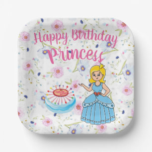 Assiettes En Carton Joyeux Anniversaire Princesse 