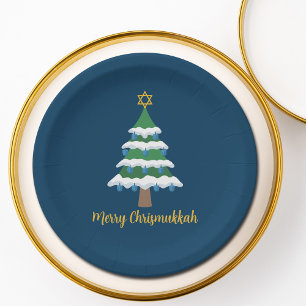 Assiettes En Carton Joyeux Chrismukkah Cute Hanoukka Christmas Tree