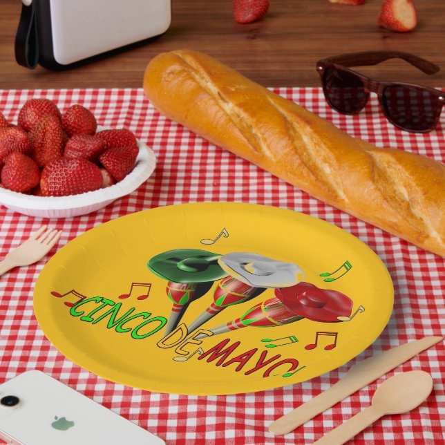 Assiettes En Carton Joyeux Cinco de Mayo (Pique-nique)