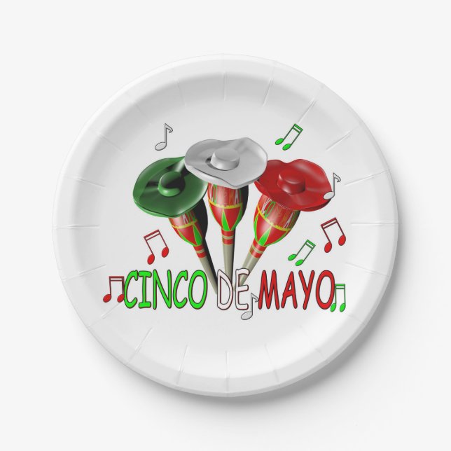 Assiettes En Carton Joyeux Cinco de Mayo (Devant)