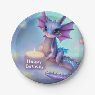 Assiettes En Carton Joyeux Dragon Bébé Anniversaire