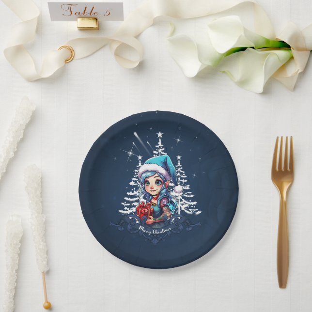 Assiettes En Carton Joyeux elfe (Mariage)
