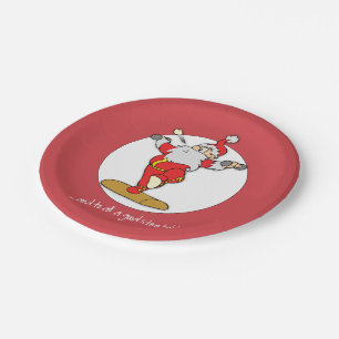 Assiettes En Carton Joyeux exercice de remise en forme Noël avec Père 