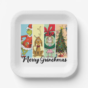 Assiettes En Carton Joyeux Grinchmas Collage de vacances