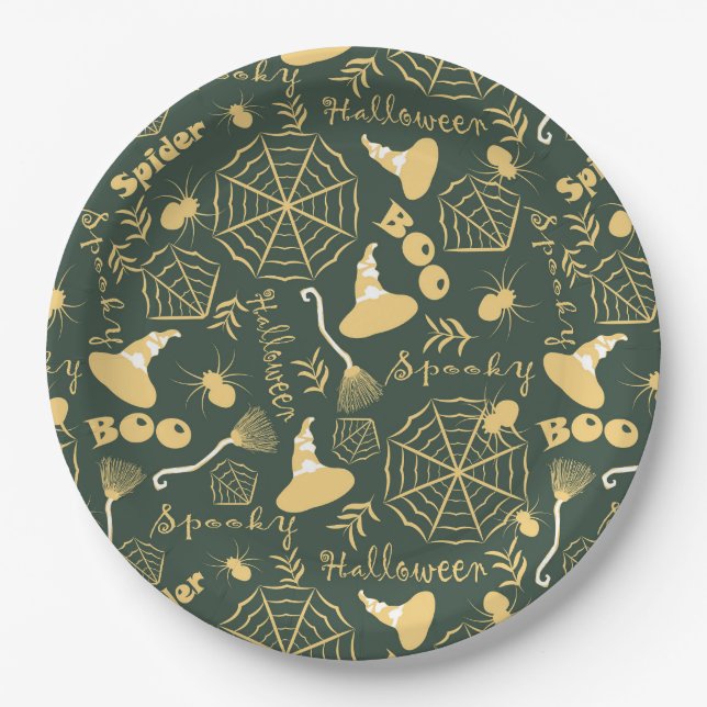 Assiettes En Carton Joyeux Halloween (Devant)