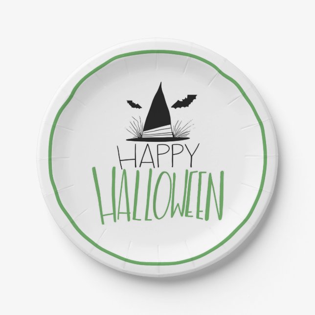 Assiettes En Carton Joyeux Halloween (Devant)