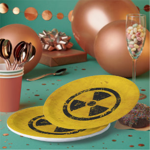 Assiettes En Carton Joyeux Halloween Avertissement de radiations de da