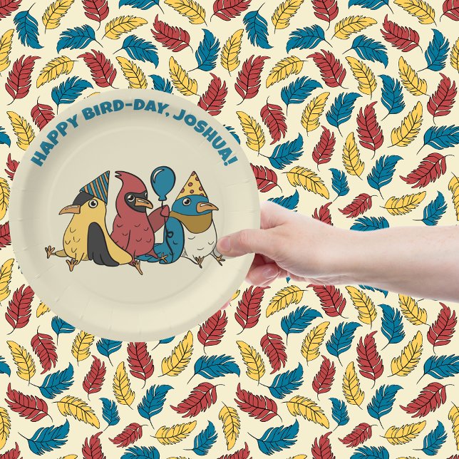 Assiettes En Carton Joyeux Jour des Oiseaux Cartoon Oiseaux à thème An (Créateur téléchargé)