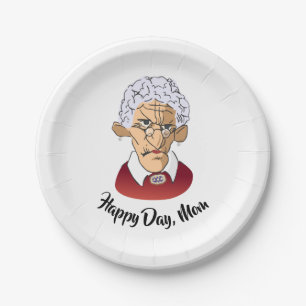 Assiettes En Carton Joyeux Jour, Humour de la Fête des mères