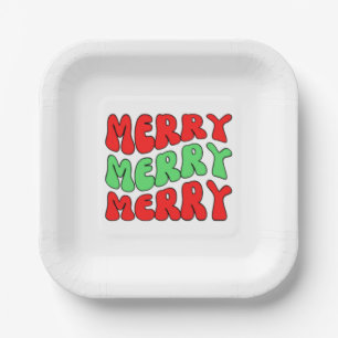 Assiettes En Carton Joyeux Joyeux Joyeux