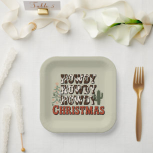 Assiettes En Carton Joyeux Joyeux Joyeux Noël Cadeau de fête de famill