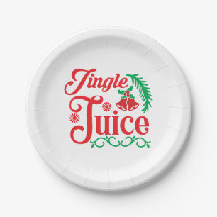 Assiettes En Carton Joyeux Joyeux Jus de Jingle Joyeux