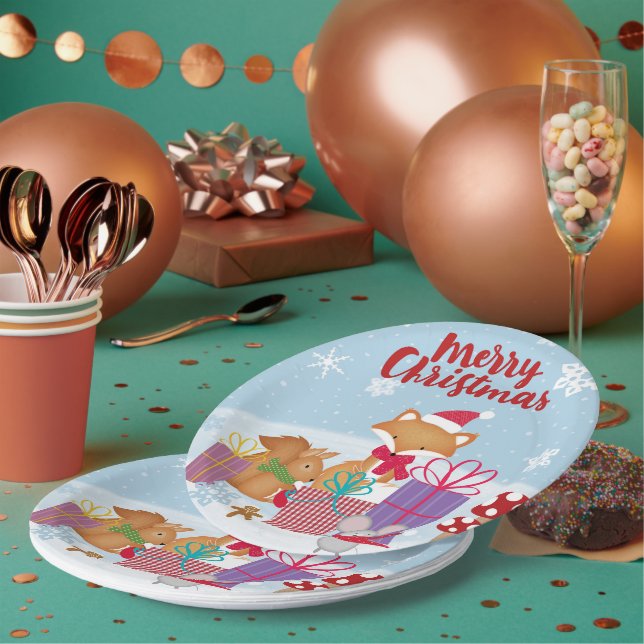 Assiettes En Carton Joyeux Noël (Multi)