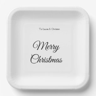Assiettes En Carton Joyeux Noël ajoutez nom texte personnalisé cadeau