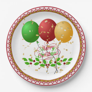 Assiettes En Carton Joyeux Noël, conception festive,