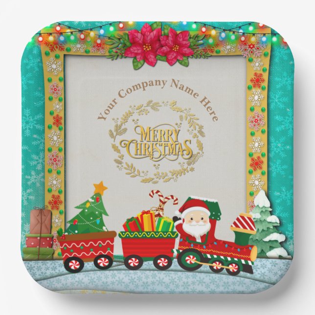 Assiettes En Carton Joyeux Noël et Joyeux Nouvel An par amour (Recto)