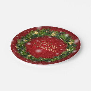 Assiettes En Carton Joyeux Noël Fête Conception