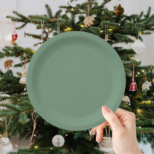 Assiettes En Carton Joyeux Noël Vert (Créateur téléchargé)