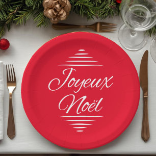 Assiettes En Carton Joyeux Noel - Vœux de Noël français
