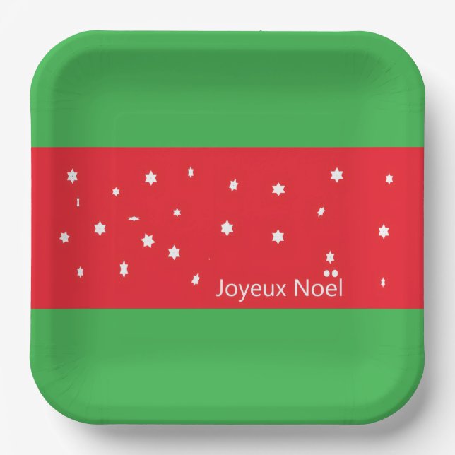 Assiettes En Carton Joyeux Noes Christmas plates (Recto)