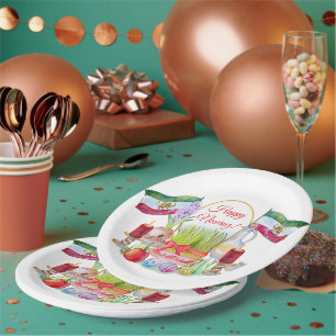 Assiettes En Carton Joyeux Norooz Haft Sin avec des drapeaux Lion et S
