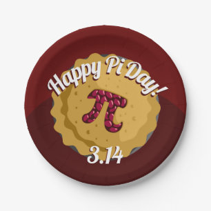 Assiettes En Carton Joyeux Pi Day  Plaques de tarte amusantes