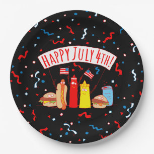 Assiettes En Carton Joyeux pique-nique du 4 juillet