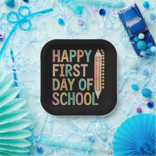 Assiettes En Carton Joyeux premier jour de rentrée scolaire