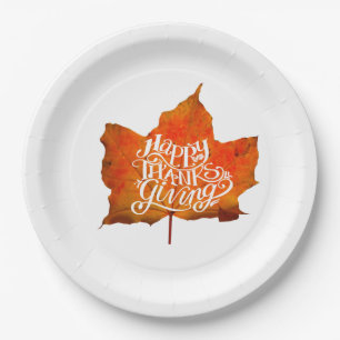 Assiettes En Carton Joyeux Thanksgiving FEUILLES D'AUTOMNE FEUILLE D'A