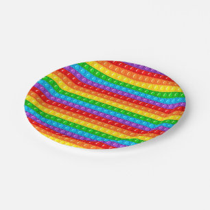 Assiettes En Carton Jumbo Pop it Rainbow Circulaire