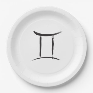 Assiettes En Carton Jumeaux GEMINI Mai Juin Zodiaque Astrologie Annive