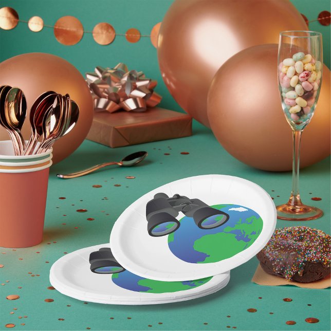 Assiettes En Carton Jumelles Et Plaques De Papier Terre (Créateur téléchargé)