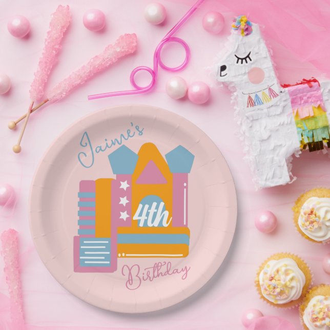 Assiettes En Carton Jumping Bouncy Rental Party House Anniversaire (Fête)