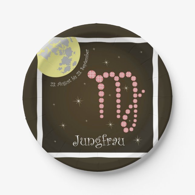 Assiettes En Carton Jungfrau 23. Août bis 23. Septembre / Teller (Devant)